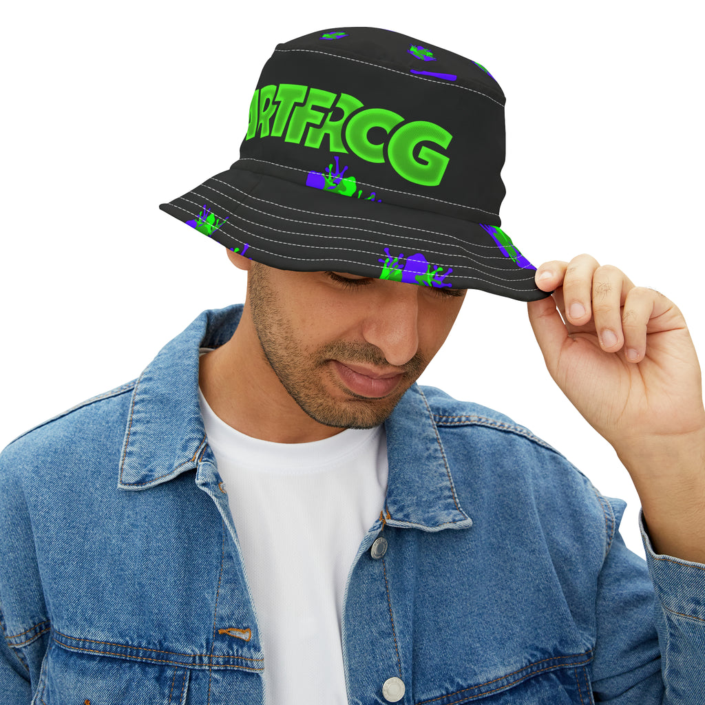 NEON FROG BUCKET HAT