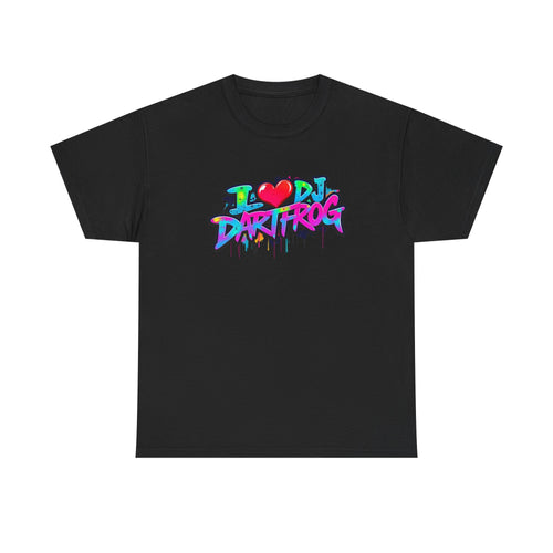 Basic Rave Staple Tee I LOVE DARTFROG " | Cotton T-Shirt for Supportive Fashion